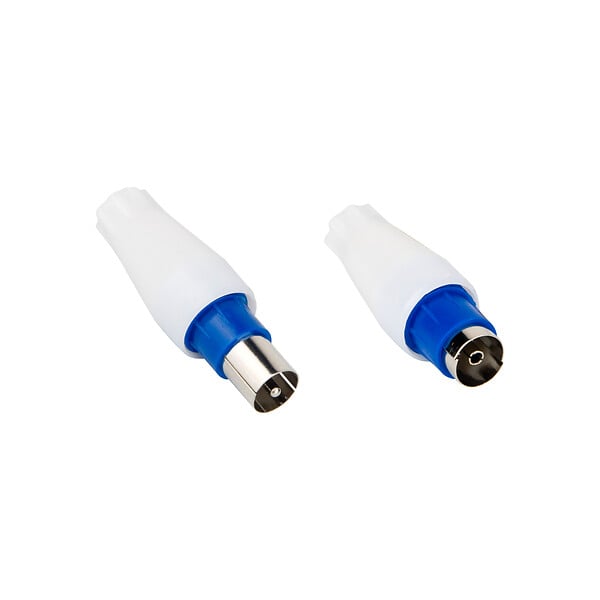 Jeu de 2 fiches TV 6,52 mm m-femelle