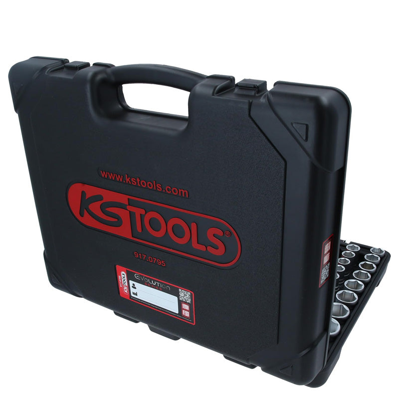Coffret de douilles et accessoires 1/4 + 3/8 + 1/2, 195 pcs - KS TOOLS - 917.0795