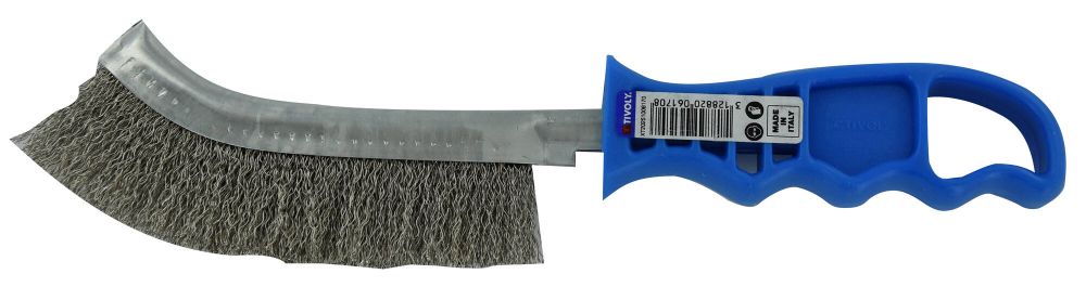Tivoly   Brosse ERGONOMIQUE - convexe - Garniture INOX ondulé