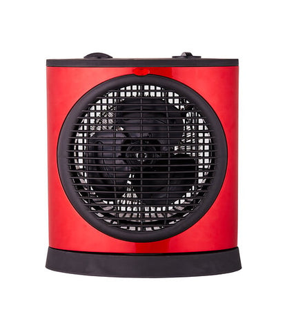 Radiateur soufflant extra-plat oscillant - Rouge - 2000W