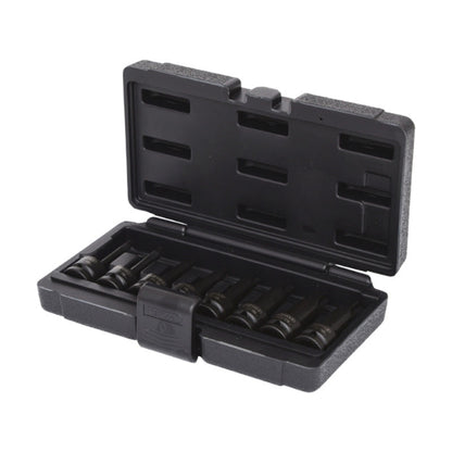 Jeu de 8 douilles tournevis à chocs longues TORX® 1/2'', T30 à T80  - KS TOOLS - 911.0901