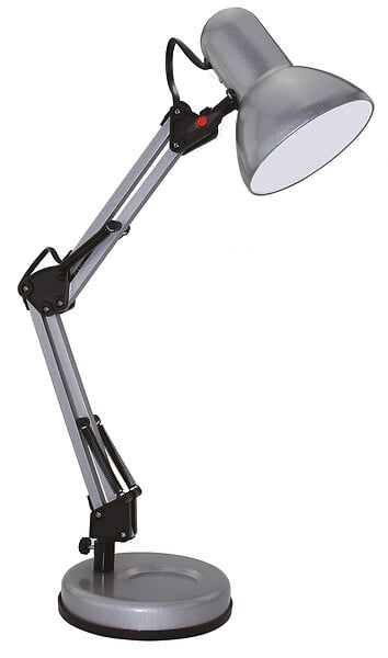 Lampe bureau metal argent