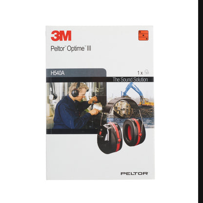 H540A-411-SV - Casque 3M™ PELTOR™ Optime™ III Rouge/Noir - SNR 35 dB