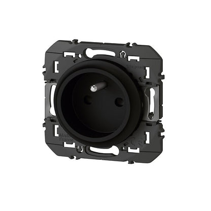 Prise de courant easyréno 2P+T faible profondeur dooxie 16A noir