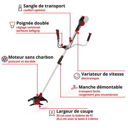 Débroussailleuse sans fil AGILLO 36/255 BL-Solo Power X-Change EINHELL 3411320 (Produit seul)