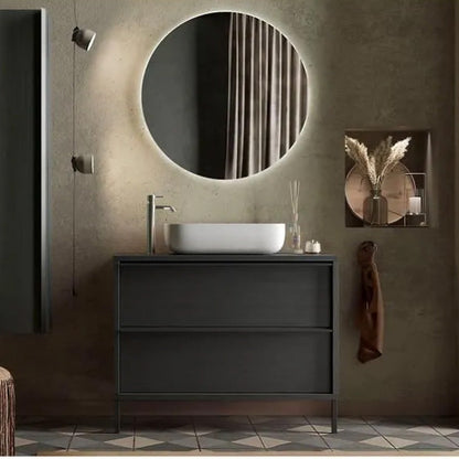 Meuble salle de bain sur pieds ARREDOBAGNO CAMPANELLI 2 tiroirs + vasque à poser 92cm