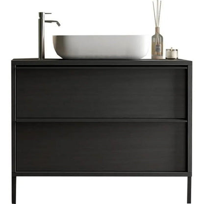 Meuble salle de bain sur pieds ARREDOBAGNO CAMPANELLI 2 tiroirs + vasque à poser 92cm