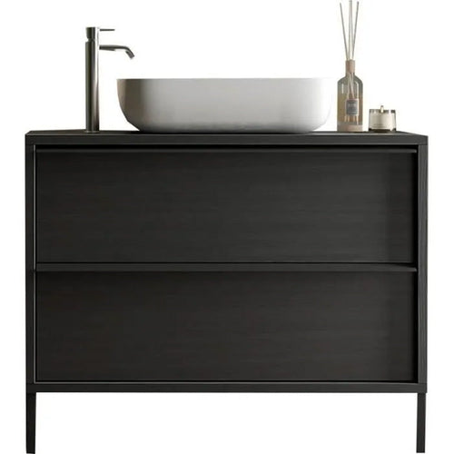 Meuble salle de bain sur pieds ARREDOBAGNO CAMPANELLI 2 tiroirs + vasque à poser 92cm