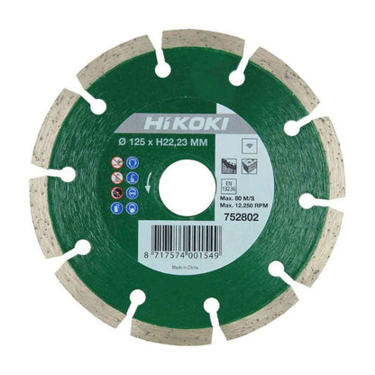 Pack Meuleuse Ø125 36/18V Brushless + disque diamant + 10 disques à tronçonner HIKOKI G3613DVEW2Z & 752802 & 782304 avec Hitcase III