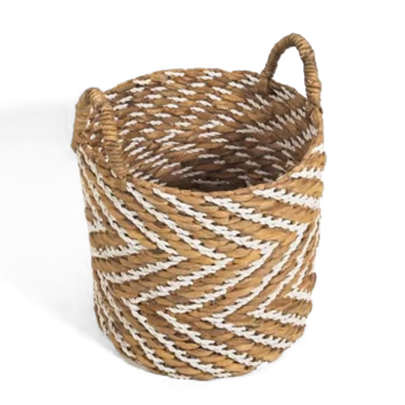 Panier souple Elise - 40 x 40 x 40 cm - taille XL - jute - motifs chevrons