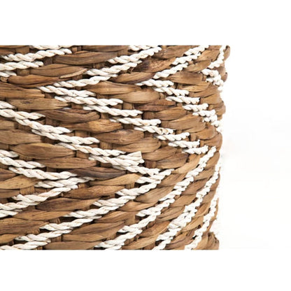 Panier souple Elise - 40 x 40 x 40 cm - taille XL - jute - motifs chevrons