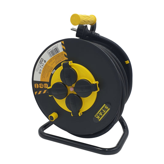 Enrouleur pro,  4 prises, H07RN-F3G2.5MM2, 40M ,  NF,CE - IP44.  - VELAMP - REELART-FR-40