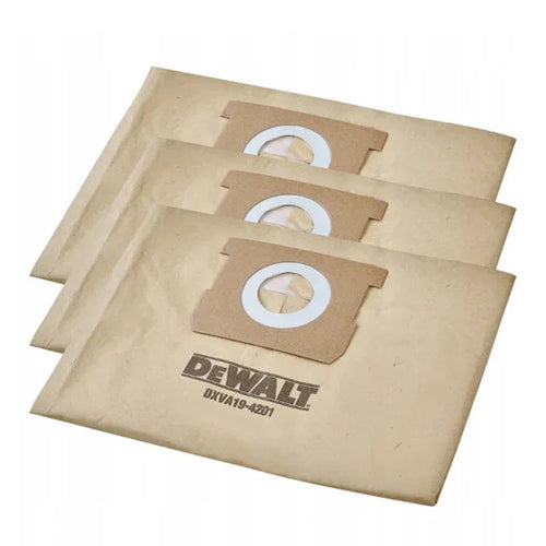 SET DE 3 SAC FIBRE DeWALT FOR 20-30L NON TISSE, HAUTE EFFICACITE, POUR 101262-63
