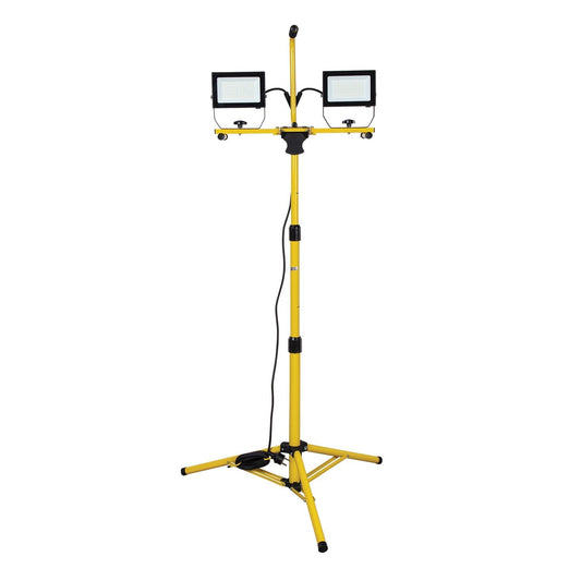 Projecteur LED 2x50W avec trépied et câble 3m H05RN-F 3G1.0mm3 - VELAMP - ST748NG