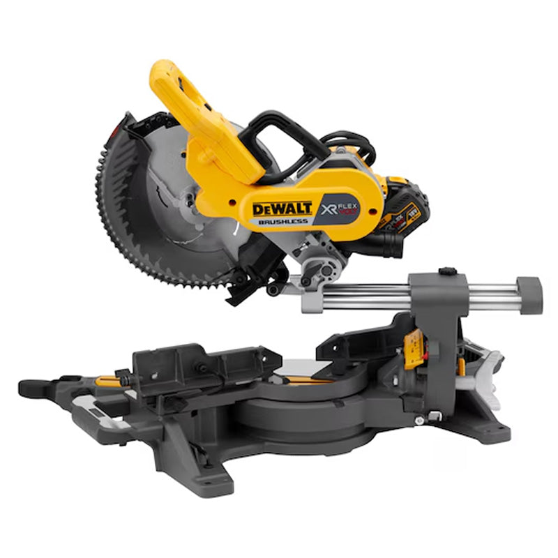 Scie à onglets radiale 250 mm DEWALT DCS727T2-QW XR FLEXVOLT 54 V 2 Ah Li-Ion Brushless
