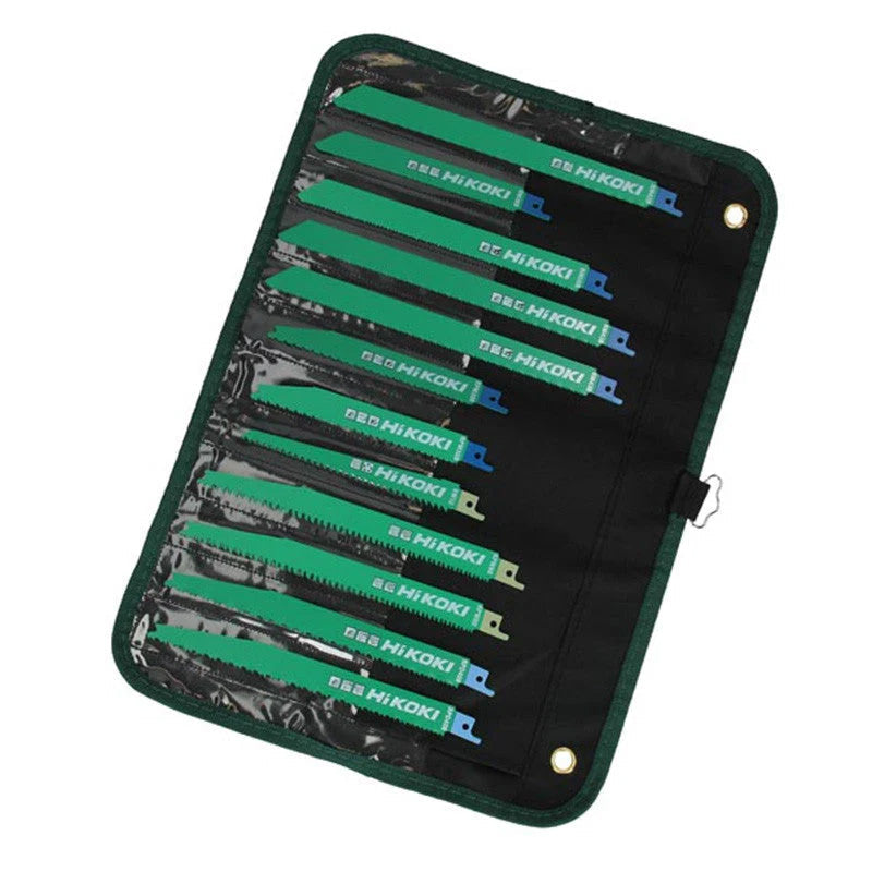 Pack Scie sabre 120mm 18V Li-Ion Brushless & pochette 12 lames - HIKOKI  CR18DBLW4Z & 752049