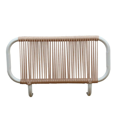 Pack de 2 accoudoirs Bali - 64.5 x 40.5 x 18.5 cm - aluminium & polyester - beige & blanc