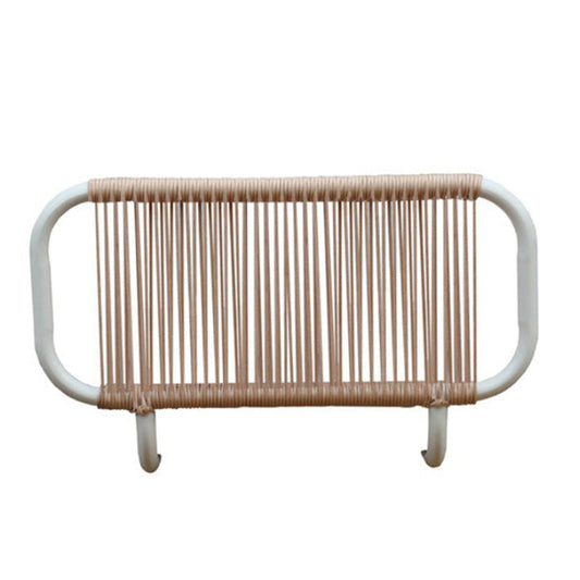 Pack de 2 accoudoirs Bali - 64.5 x 40.5 x 18.5 cm - aluminium & polyester - beige & blanc