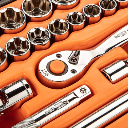 Coffret de clés à douille et accessoires 33 pièces NEO TOOLS 08-692