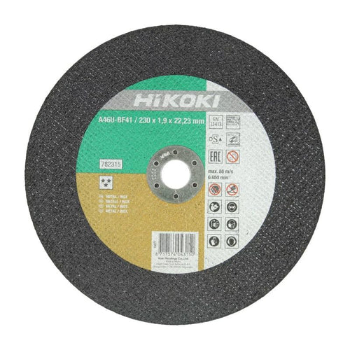 Lot de 10 Disques à tronçonner inox Ø230 HIKOKI 782315 ép.1.9 m.déporté