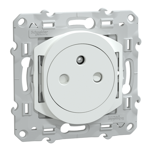 Prise terre affleurante SCHNEIDER S320052 1 poste Ovalis Blanc