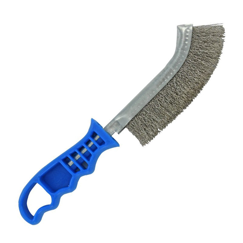 Tivoly   Brosse ERGONOMIQUE - convexe - Garniture INOX ondulé