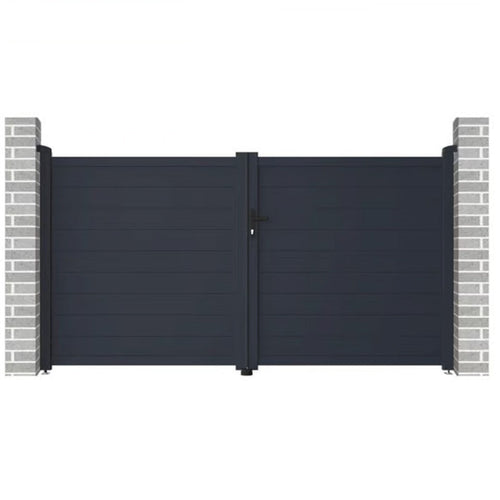 Portail aluminium battant Michigan 350x180cm