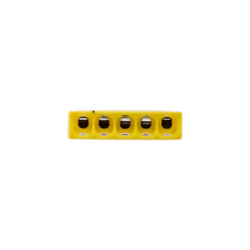 Pack de 100 bornes de connexion rapide à levier WAGO 5 entrées fil rigide - S2273