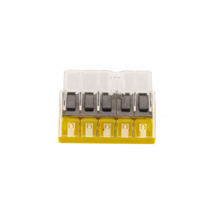 Pack de 50 bornes de connexion rapide à levier WAGO 5 entrées fil rigide - S2273